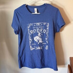 Women’s Silver Spurs Blue Rodeo Graphic T-Shirt - NWOT - Medium